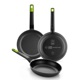 Bra Pack 3 Sartenes Gastro A841202 - Ø20 cm, Ø24 cm, Ø28 cm, Apta para Inducción